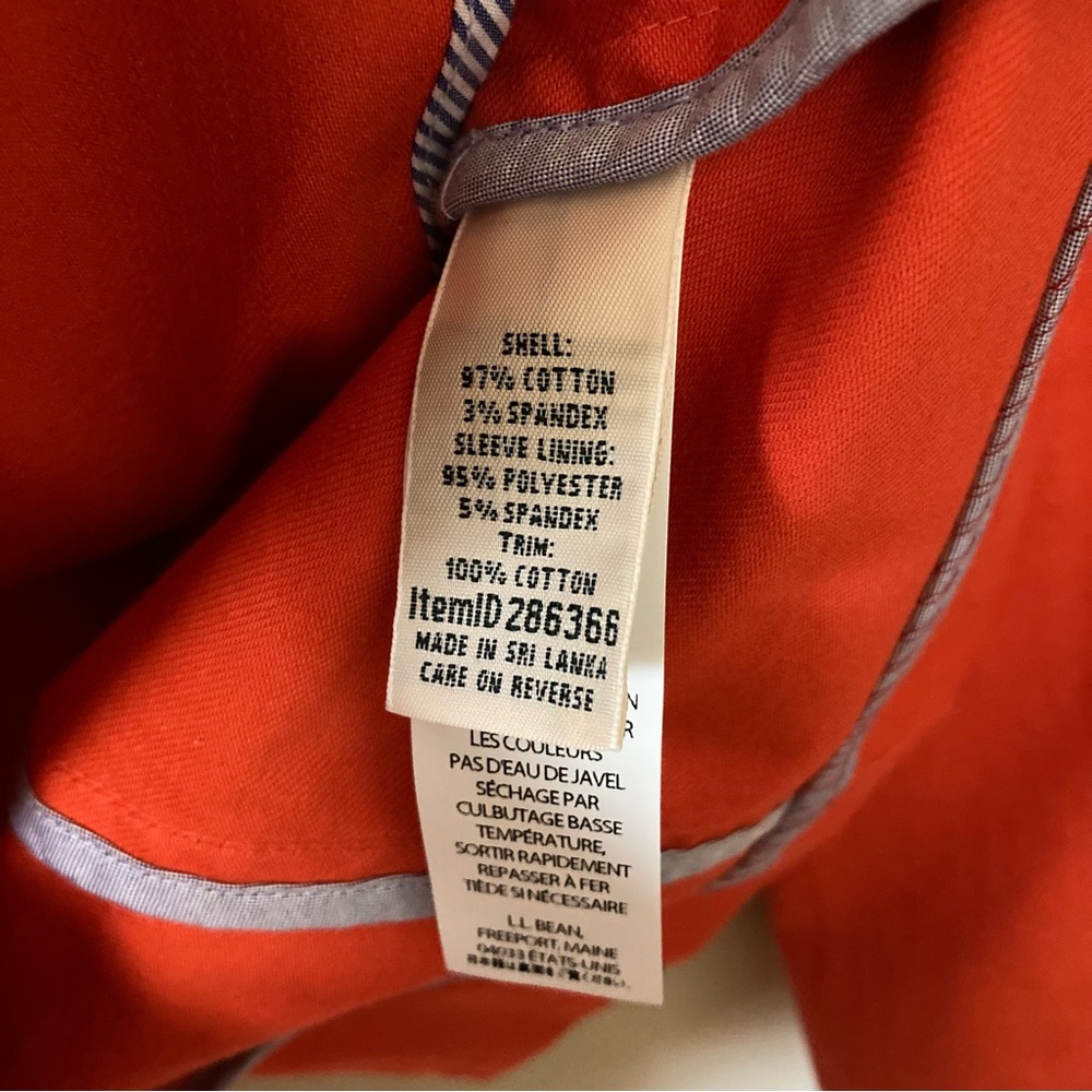 L.L. Bean Orange Blazer M - Picture 4 of 7